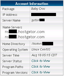 Hostgator account